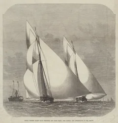 Royal Thames Yacht Club Schooner und Yawl-Rennen, die Egeria und Gwendoline in Sea Reach